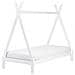 Letto Per Bambini Tenda Tipi Legno Di Pino Devay 90 X 200 Cm Bianco - Foto miniatura 2