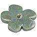 Perlina Forma Fiore In Ceramica 2,5 X 2,5cm - Foro Ø3,5mm - Colore Verde Acqua - Foto miniatura 1