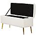 Panca Con Portaoggetti Mf303 - Bianco - Legno - 112x42x50 Cm - Foto miniatura 3