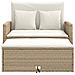 Divano Da Giardino Con Cuscini A 2 Posti Beige In Polyrattan - Foto miniatura 5