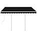 Lusso Casadino -  Tenda Da Sole Retrattile Automatica Con Pali 3,5x2,5m Antracite - Foto miniatura 4