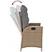 Panca Reclinabile da Giardino con Cuscini Beige in Polyrattan - Foto miniatura 6
