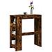 Tavolo Bar con Rastrelliera Rovere 90x40x103,5 cm Multistrato - Foto miniatura 2