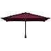 Ombrello da patio Rosso bordeaux Tessuto in poliestere Grande - Foto miniatura 4