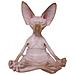 Statua Decorativa Grande Di Gatto Sphynx Meditante In Resina - Ornamento Zen Per La Casa E L'ufficio Pink - Foto miniatura 1