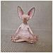 Statua Decorativa Grande Di Gatto Sphynx Meditante In Resina - Ornamento Zen Per La Casa E L'ufficio Pink - Foto miniatura 2