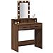 Tavolo da Toeletta con Luci a LED Marrone Rovere 79x41x140 cm - Foto miniatura 3