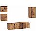 Set mobile TV 5 pcs Legno vecchio 30.5 x 30 x 60 cm - Foto miniatura 1