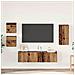 Set mobile TV 5 pcs Legno vecchio 30.5 x 30 x 60 cm - Foto miniatura 2