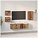 Set mobile TV 5 pcs Legno vecchio 30.5 x 30 x 60 cm - Foto miniatura 4