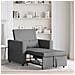 Divano Letto Singolo Grigio scuro 90 x 165 x 87 cm Tessuto - Foto miniatura 3