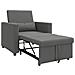 Divano Letto Singolo Grigio scuro 90 x 165 x 87 cm Tessuto - Foto miniatura 4