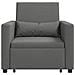 Divano Letto Singolo Grigio scuro 90 x 165 x 87 cm Tessuto - Foto miniatura 5