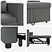 Divano Letto Singolo Grigio scuro 90 x 165 x 87 cm Tessuto - Foto miniatura 8