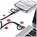 Cavo Intercambiabile 4-in-1 Usb-c A Usb-a E Lightning 60w 1,5 M, Nero - Foto miniatura 4