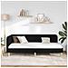 Cornice del letto ad angolo Nero 90 x 190 cm Tessuto - Foto miniatura 4