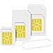 Adattatore Scheda Sim 3 Formato Nano Micro Con Estrattore, Bianco - Foto miniatura 1