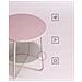 Tavolino rotondo Valora con cestino | Rosa | comodino - Foto miniatura 3