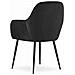 Sedia LUGO con rivestimento in velluto nero e gambe in metallo x2 - Foto miniatura 5