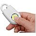 Allarme Di Sicurezza Personale A Led Ultra Luminoso - Allarme Di Emergenza Da 125 Db Con Portachiavi White - Foto miniatura 2
