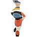 Scultura Donnina Dance Rubic B In Resina Multicolore - Foto miniatura 5
