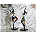 Scultura Donnina Dance Rubic B In Resina Multicolore - Foto miniatura 6