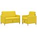 Set di Divani con Storage 2 pcs Giallo Chiaro Poliestere - Foto miniatura 1