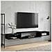 Mobile TV da Parete A parete Rovere Nero 180 x 28 x 21 cm - Foto miniatura 4