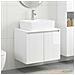 Set di mobili per il bagno Bianco Lucido Legno ingegnerizzato - Foto miniatura 6