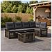 Set Divano da Giardino 6 pz Grigio e Grigio Scuro polyrattan - Foto miniatura 9