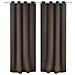 2 Pz Tende Oscuranti Con Occhielli In Metallo 135x175cm Marroni - Foto miniatura 1