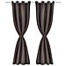 2 Pz Tende Oscuranti Con Occhielli In Metallo 135x175cm Marroni - Foto miniatura 2