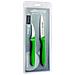 Serie Nova - Set Coltello per Sbucciare - Lama Acciaio Inossidabile Nitrum - Manico Polipropilene Colore Verde - Foto miniatura 1