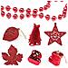 Addobbi Per Albero Di Natale 102 Pz Rosso Palline Calze Stelle Pigne Natalizie - Foto miniatura 2