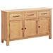Credenza 112x33,5x70 Cm In Legno Massello Di Rovere - Foto miniatura 1