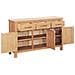 Credenza 112x33,5x70 Cm In Legno Massello Di Rovere - Foto miniatura 4