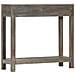 Tavolo Consolle Grigio 86x30x76 Cm In Legno Massello Di Mango - Foto miniatura 4