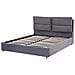 Letto In Tessuto Grigio Con Contenitore 160 X 200 Cm Batilly - Foto miniatura 9