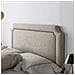 Testata Imbottita Leonor 140x60cm Grigio, Borchie Marrone, Spessore Totale Di 8 Cm - Foto miniatura 5