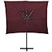 Ombrellone a Sbalzo con Doppia Copertura 250x250 cm Rosso Bordò - Foto miniatura 2