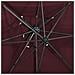 Ombrellone a Sbalzo con Doppia Copertura 250x250 cm Rosso Bordò - Foto miniatura 3