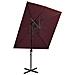 Ombrellone a Sbalzo con Doppia Copertura 250x250 cm Rosso Bordò - Foto miniatura 1