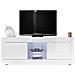 Mobile Porta Tv Basic - 2 Ante, Ripiani - Per Salotto, Soggiorno - Televisione - Bianco In Truciolare Melaminico, 181 X 43 X 56 Cm - Foto miniatura 3