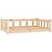 Cuccia Per Cani 105,5x75,5x28 Cm In Legno Massello Di Pino - Foto miniatura 1