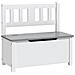 Cassapanca Per Bambini Bianca E Grigia 60x30x55 Cm In Mdf - Foto miniatura 2