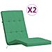 Cuscini Per Sedia A Sdraio 2 Pz Verde In Tessuto Oxford - Foto miniatura 2