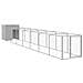 Casetta Cani Corsa Grigio Chiaro 110x813x110 Cm Acciaio Zincato - Foto miniatura 2