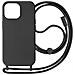 Cover Semirigida Per Iphone 15 Pro Max Cordino Nylon Serie Corda Nera - Foto miniatura 1