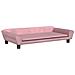 Divano Per Bambini Rosa 100x50x26 Cm In Velluto - Foto miniatura 2