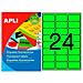 Adesivi /etichette Apli 64 X 33,9 Mm Verde A4 20 Foglie - Foto miniatura 2